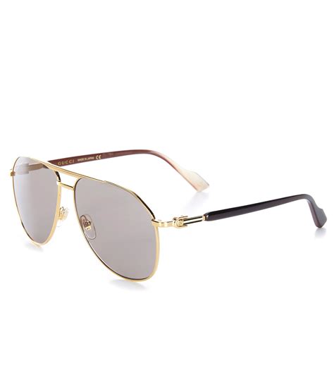 gucci sunglasses metal frame aviator.